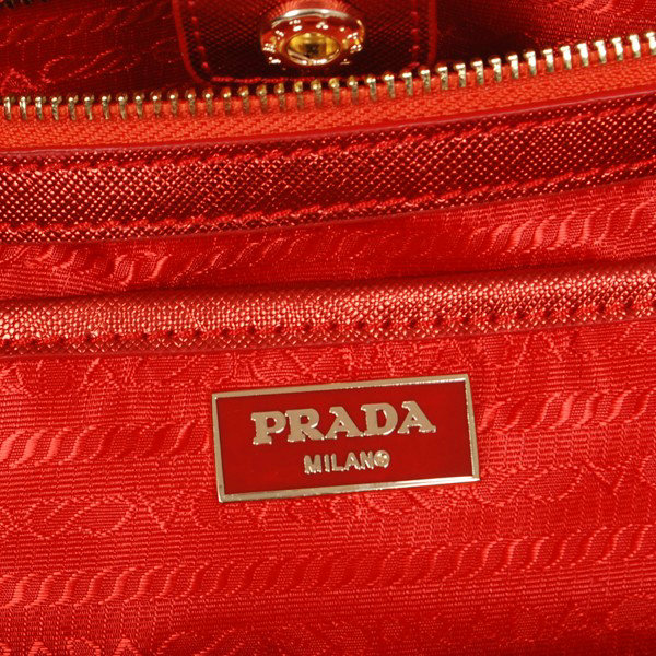 2014 Prada Fluorescence saffiano tote BN2245 red - Click Image to Close